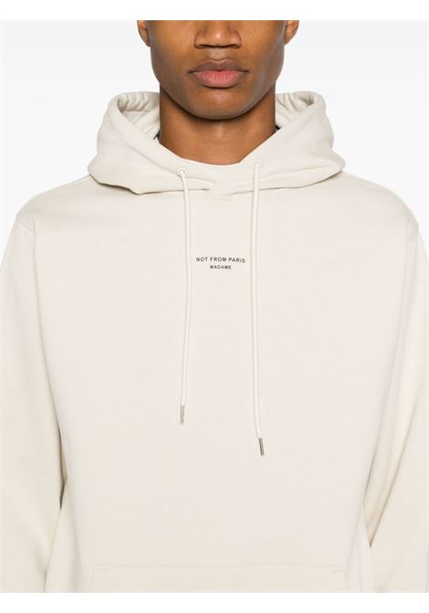 Felpa Le Hoodie Slogan Classique in beige di Drôle De Monsieur - uomo DRÔLE DE MONSIEUR | PERMHO161CO127MT